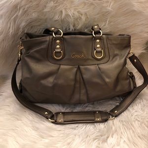 Coach Bag, bronze with gold accents